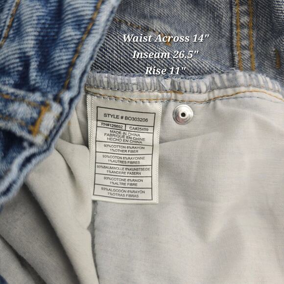 Steve Madden Romona Wide Leg Cuffed Jeans Size 27 High Rise Dark Wash - Picture 3 of 6